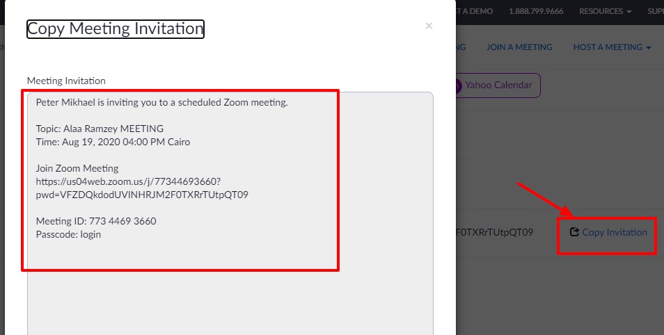 send details to the client