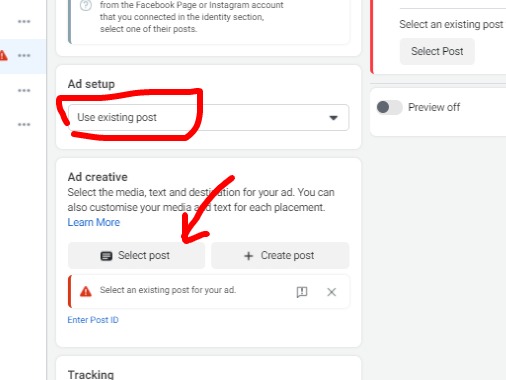 use selected post then change post