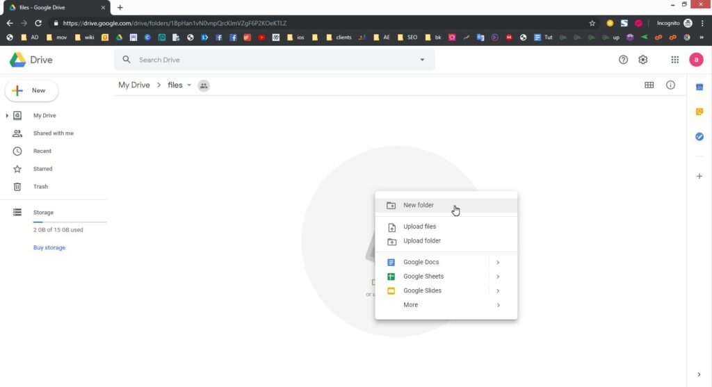 Drag and drop the files on that folder